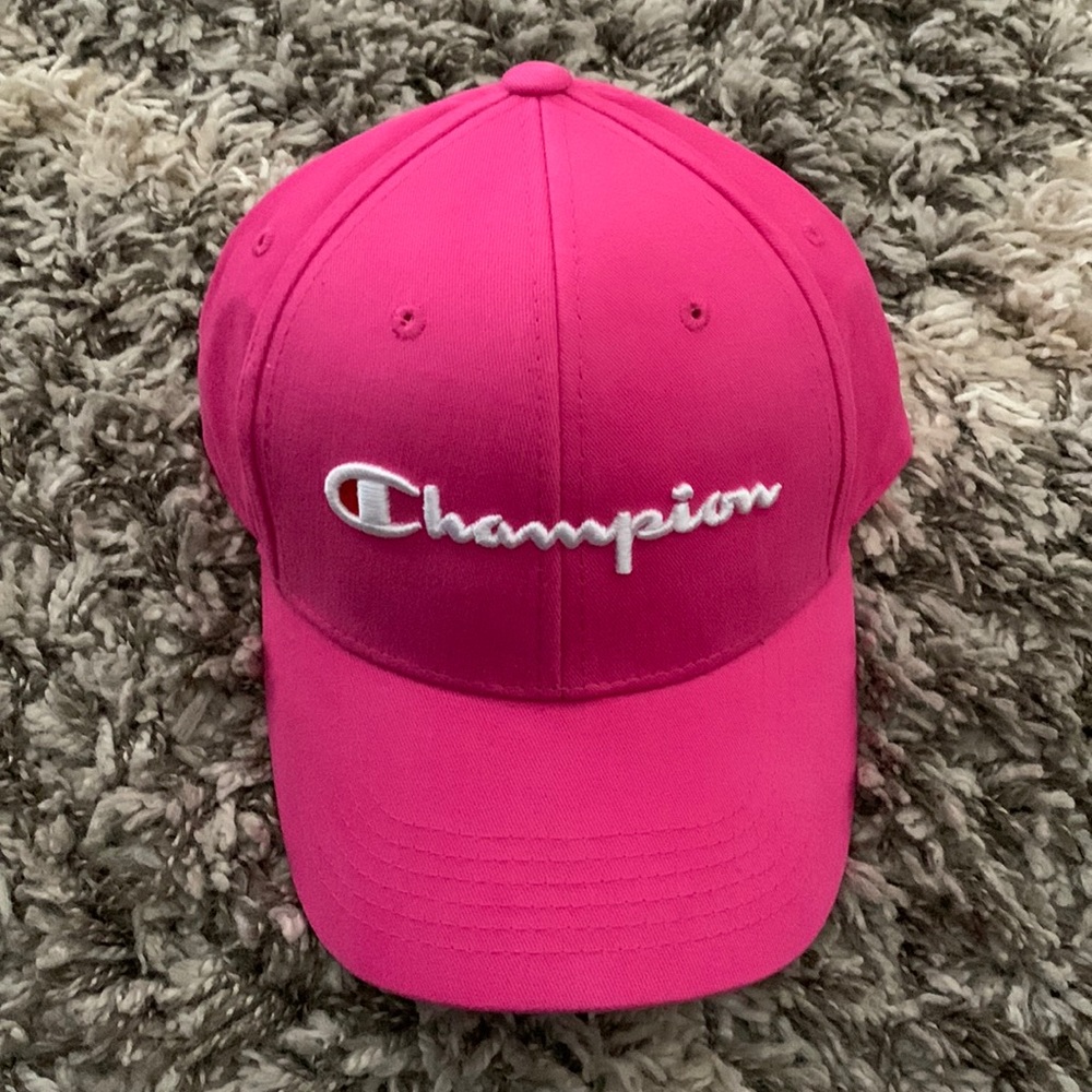 NWT Champion Basketball Hat Cap White Embroidered Logo Adult Adjustable